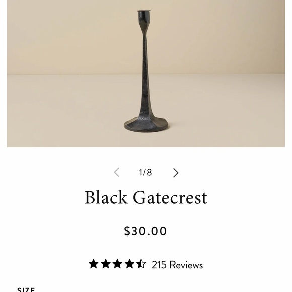 Magnolia Black Candle Holders - Picture 3 of 5